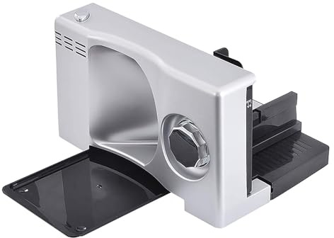 Fryst köttskivare, 100 W rostfritt stål brödskärare, 0-15 mm justerbar skärtjocklek, Ø170 mm blad, hållbar skivmaskin för bröd och kött