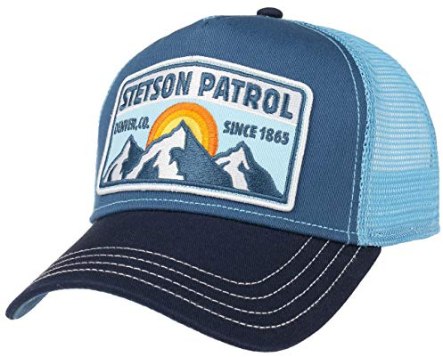 Stetson Patrol Trucker Cap Herren/Damen - Baseballcap aus Baumwolle - Schirmmütze größenregulierbar - Schildmütze mit Mesh-Einsatz - Truckercap Winter/Sommer - Kappe Curved Brim