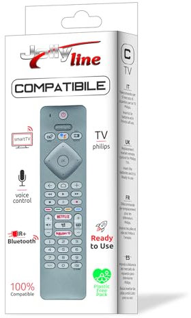 Jolly Line Telecomando di ricambio per Smart TV compatibile Philips - con simbologia come originale - Pronto all’uso - HPH238-PH-V1