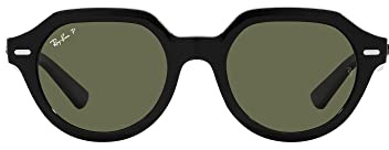 Ray-Ban Womens Rb4399 Gina Sunglasses, Black/Green Polarized, 53 Mm US