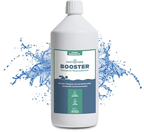 swimcare Booster - 1 Liter - Biologischer Wasseraufbereiter für den Schwimmteich und Naturpool - Optimale Wasserqualität - Abbau von Chlor und Schwermetallen - Bindet Metallionen