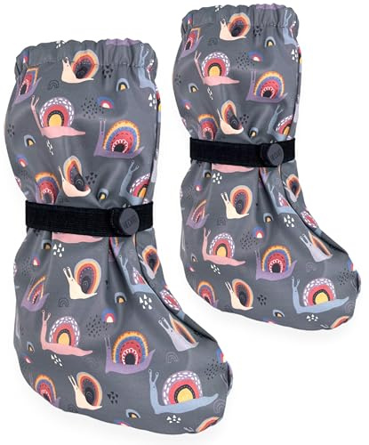 HECKBO Baby rain Booties 3 to 24 Months - Waterproof with Fleece Lining - Different Designs - Outdoor mud Shoes for Babies & Toddlers
