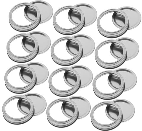 GOOHOCHY Couvercles De Bocaux à Large Avec Anneaux Ensemble Réutilisable De Couvercles Hermétiques Pour Pots Et