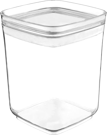 FLORINA Lebensmittelbehälter 1 l | Frischhaltedose STORI aus Kunststoff | Mit Deckel | Aufbewahrungsbox Luftdicht Quadratisch | Lebensmittelbox zur Aufbewahrung von Mehl, Zucker, Nudeln, Reis