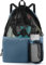 BROTOU Schwimmen Tasche, Schwimmtasche Mesh-Rucksack mit Kordelzug, Strandrucksack Turnbeutel Sportbeutel Verstellbar Tunnelzug Gymsack Wasserfest Sporttasche für Herren Damen (Marineblau)