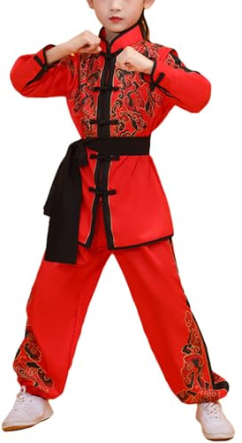 Libaobaoyo Unisex Kids Chinese Matial Arts Uniform Traditional Wing Chun Kung Fu Suits