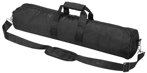 PATIKIL Estuche de Transporte para Trípode, 23.6 X 5.1 Bolsa de Trípode Acolchada de Nylon Resistente con Correas de Hombro Ajustables Y Asas para Soportes de Luz, Altavoces, Negro