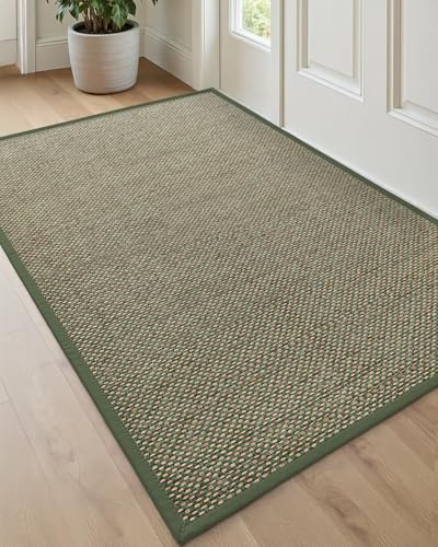 DEXI Ultra Thin Indoor Door Mat 36x56, Entrance Doormats, Green