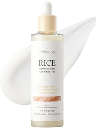 mixsoon White Rice Peeling Ampoule, Sanftes tägliches Peeling & Feuchtigkeit, Reisferment & Sojaöl, glatter und strahlend aussehender Teint, korean skincare, 100ml