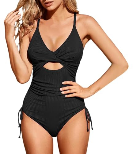 Maillots Une Pièce Femme Maillot De Bain Shorty De Aquagym Sport Short Modest Swimwear String Ado Transparent pour Grande Taille Tanga Robe Gainante Soutien Gorge Intégré Sculptant Et Gainant 1