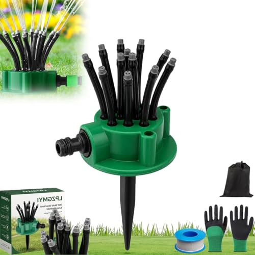 360° Multi-Directional Lawn Sprinkler, 360 Rotating Sprinkler for Yard and Garden, Automatic Multi-Directional Hose Sprinklers for Lawns, Adjustable Water Spray Head (1 Set)