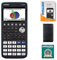 Casio Taschenrechner FX-CG 50 Grafikrechner + Schutztasche + Buch Garantie auf 60 Monate - wissenschaftlicher Schulrechner nicht programmierbar Tasten elektronisches Farbdisplay Schule Abitur Batterie
