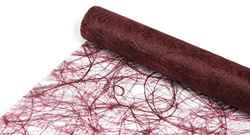 DecoHomeTextil Deco Netz Tischläufer Tischband Dekoration Deko Weinrot 30 cm x 5 Meter