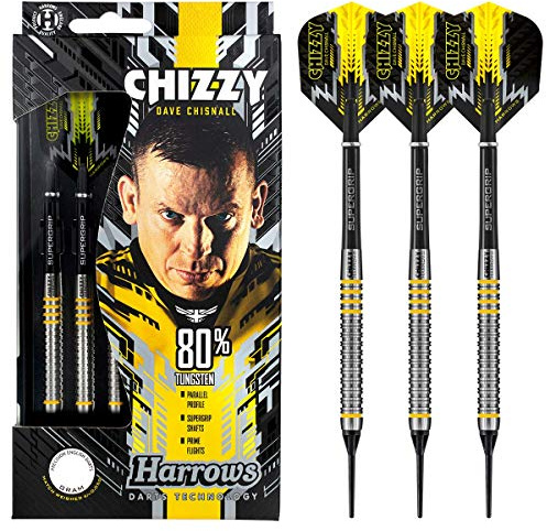 Harrows Dave Chisnall 80% Soft Tip – Dardos Punta de plástico 20 g