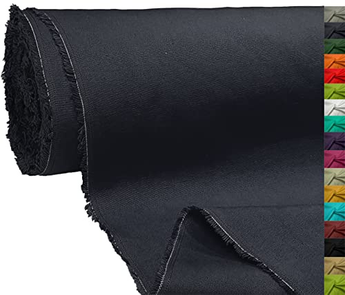 A-Express 100 % bomullsduk tygmaterial klädtillverkning tyg gardinväskor 145 cm bred 250 GSM säljs per meter - 2 meter 200 cm x 145 cm marinblå