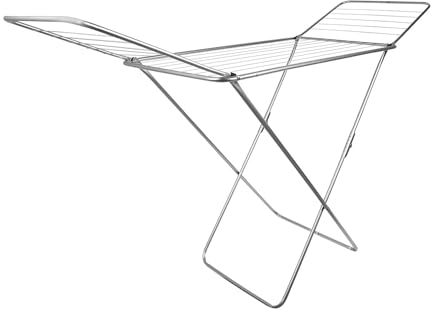 Niceey Wäscheständer, Wäscheständer für Lange Wäsche, Flügelwäschetrockner für platzsparende Aufbewahrung, Faltbarer Wäschetrockner, 18m Trockenfläche, Einklappbar, Weiß