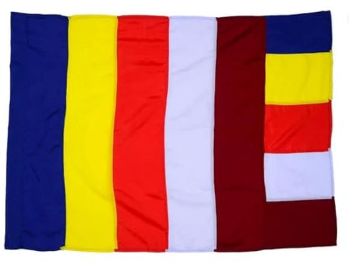 Drapeau bouddhiste universel 89 x 93 cm | Drapeau bouddhiste