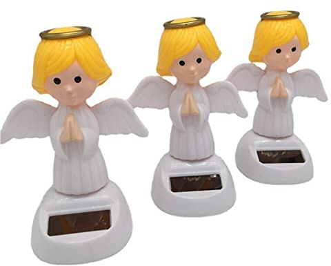 3 figure solari oscillanti per auto, figura solare oscillante bobblehead, figura a energia solare, giocattolo decorativo, per davanzale, ufficio, scrivania