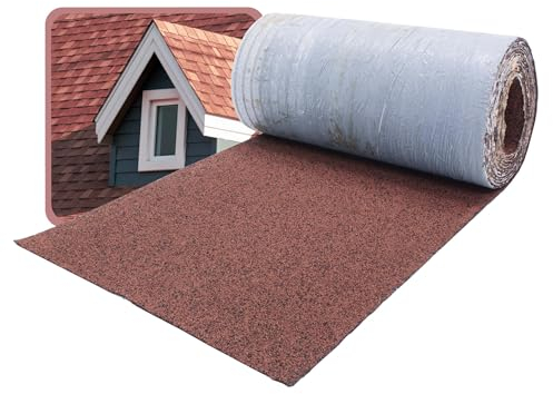 DAPRONA 5m Bardeaux faîtage autocollants rouge 32cm, 1,6m² abris jardin