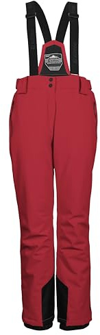 killtec Damen Funktionshose/Skihose mit abnehmbaren Trägern, Kantenschutz und Schneefang KSW 249 WMN SKI PNTS, modern red, 40, 37559-000