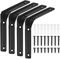 4 STK Regalwinkel Metallwinkel Regal, Regalwinkel Schwarz, Regalhalterung, Regalkonsole Regalträger Schwerlastkonsole, Wandhalterung Regalhalter Winkel für Regalbefestigung Wandwinkel, 125x125mm