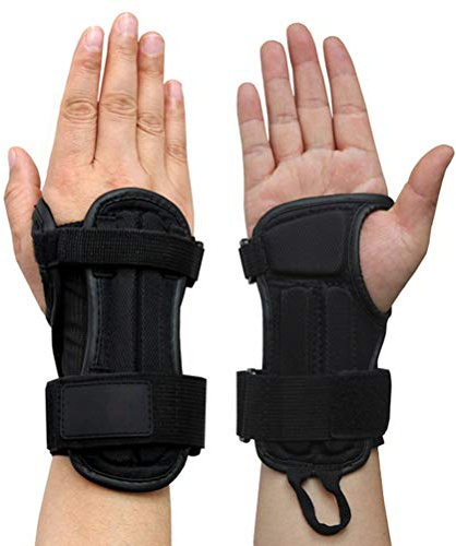1 Paar Handgelenkschützer, Verstellbare Schutzausrüstung, Handgelenkstütze für Verschiedene Sportarten, Snowboarden, Skaten, Skateboard, Motocross, Radfahren (schwarz1)