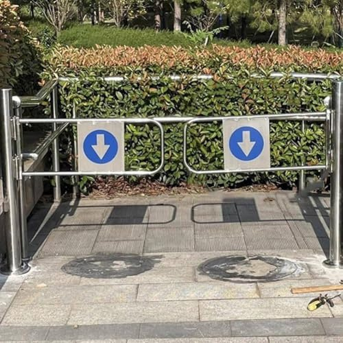 Puerta metálica de seguridad de cierre automático, portal de entrada de supermercado, acceso peatonal para almacén, biblioteca y barra panorámica, 180 x 100 cm