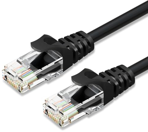 Cable Ethernet Cat6 de 2 m, cable UTP CAT 6 de 24 AWG, cable LAN con conector RJ45, cable de red de Internet de alta velocidad de 10 Gbps para router/impresora/portátil/escritorio/módem/interruptor/TV