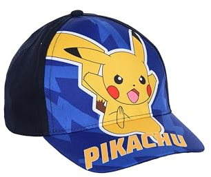 Pokémon Gorro para Niños, Gorra de Beisbol Pikachu, Gorra de Verano Infantil (Azul)