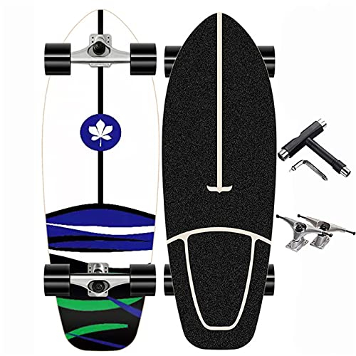 Wheel Surfskate Cruiser Skateboard, Professionelles Street Board Waveboard with T Werkzeug, Portable Durable Rails 8-lagiger Ahorn, Deck Concave Skateboards für Jugendliche Erwachsene Handboard,C