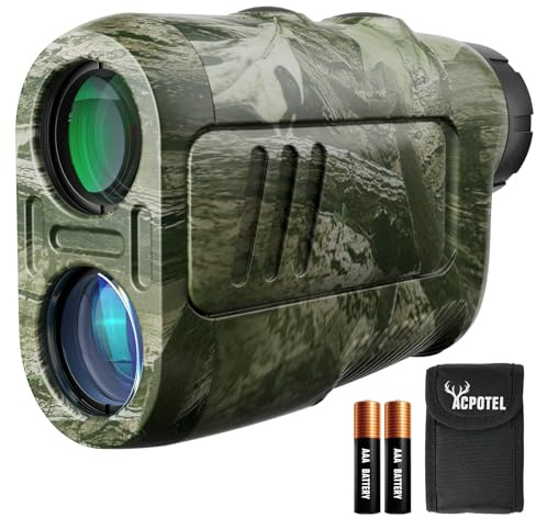 ACPOTEL Precision Hunting Range Finder, ±0.5yd Accuracy, 1000Yd Range, 6X Magnification, Rain & Fog Mode, 0.3s Instant Measurement | Lightweight Laser Range Finder for Hunting & Durable