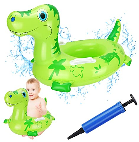 Anello di Nuoto a Forma Dinosauro,Baby Float Salvagente con Seggiolino and Maniglia,Salvagente Neonato Galleggiante Gonfiabile del Bambino Dell'anello di Nuoto del Bambino, Bambini Piscina Giocattolo