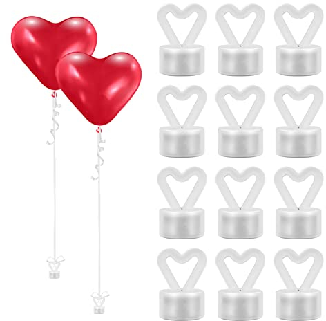 Finetoknow 12pcs Helium Balloon Weights - Magnetism Balloon Holder for Wedding & Birthday Parties