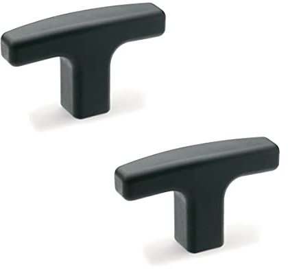 Ganter Standardelement | T-handtag | möbelhandtag | skåphandtag | lådhandtag | GN 563-40-M6 | plast | handtag 40 mm | gänga M6 | 2 stycken