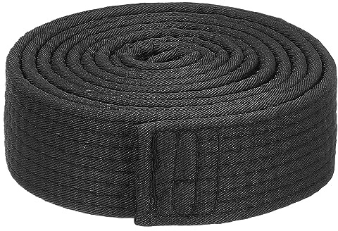PATIKIL Taekwondo färgat rankningsbälte 3,8 cm x 7,2 m 2,2 m, polyester kampsport judo karate bälte för tränare undervisning, svart