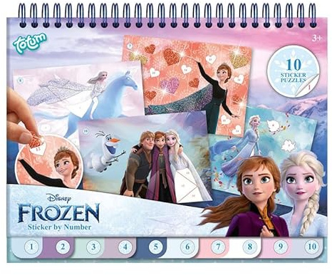 Disney Frosts Totum Semesterbok klistermärke bok pusselbok - klistermärke med siffror och...