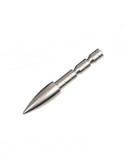 PHILOCS 24 pz Acero Inoxidable Bala Puntas de Flecha 80 100 120 150 170 200 Grain para ID 4.2 mm Eje de Flecha, Punta de Flecha Tiro con Arco DIY Accesorio para Flechas (OD6.1mm 80 Grain)