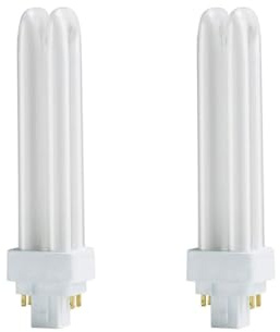 Bynome 4 Pin Light Bulbs,G24q-1 13W Energu Saving Compact Fluorescent Lamp,CFL Bathroom Light Bulbs,Super White,850LM,2U Shape,AC 220V-240V (Cool White 4000K)