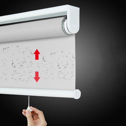 Tenda oscurante automatica a rullo con sollevamento a molla, senza fili, isolamento termico, per casa/ufficio, dimensioni personalizzate (160 cm x 260 cm)