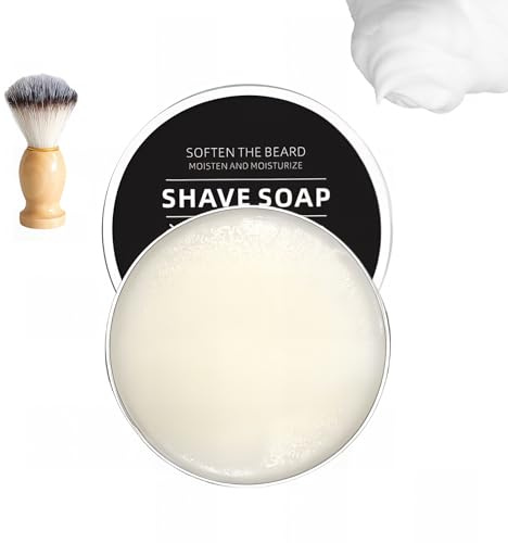 Shaving Soap for Men - Shaving Cream Soap with Shaving Brush - Gifts For Men - Dense Foam Shaving Kit