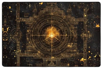 WZYWHJ Tappeto antiscivolo con mappa stellare, immagine morbida e confortevole, buona capacità di assorbimento dell'acqua, nome per soggiorno e balcone