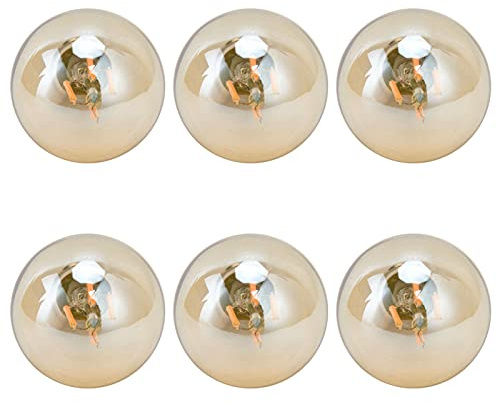 Spacnana 6 St Guld G45 LED-filamentlampa Dimbar 4W E14 Varmt Ljus 360lm för restaurang-, café- och Bar-belysning Dekorativa Lampor med Vintage Spiraldesign