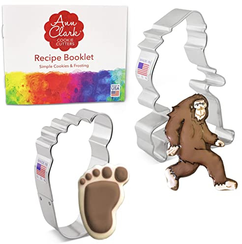 Ann Clark Bigfoot Sasquatch Cookie Cutter Set of 2, Made in USA