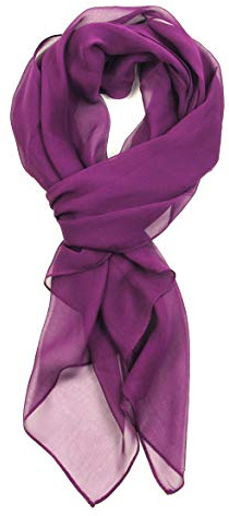 PANTONIGHT Long Chiffon Sheer Scarf For womens (purple 077)