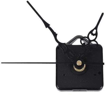 CABLEPELADO Mecanismo Movimiento Reloj Cuarzo silencioso, Kit de reparación de Reloj, Reloj creación 3D, manijas Reloj, Movimiento del Reloj, Aguja Minutos 100 mm, Aguja Horas 70 mm, Negro