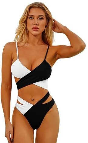 Bocabuety Donna Costume da Bagno Push Up Imbottito Reggiseno Bikini Donna Due Pezzi Swimwear Abiti da Spiaggia