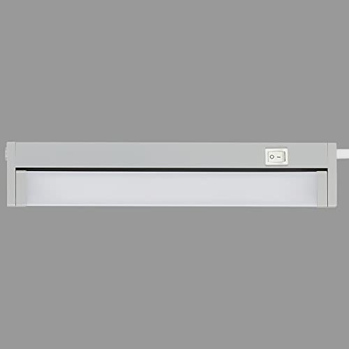 TELEFUNKEN - Led Unterbauleuchte Schwenkbar, 31 Cm, Küche, Led Leiste Küchenschrank, Werkstattlampe, Warmweißes Licht, 5,5 W, 600 Lm, Grau