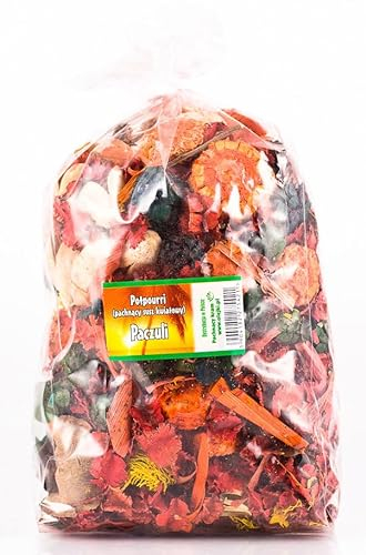 Potpourri Patchouli Scented Dried Flowers | Large Package 1100 ml ≈ 150-190 g | Floral Home Decoration | Dry Flowers For Vase, Living Room, Bedroom, Bathroom | Subtle Patchouli Aroma