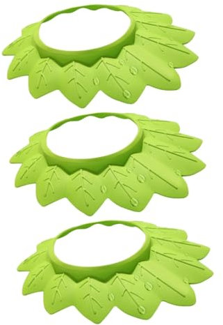 minkissy 3 Stücke Infant Badebürste Einstellbare Blattform Baby Duschhaube Kleinkind Haarwaschschild