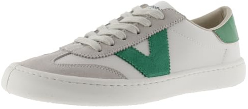 victoria Barefoot ELM Leather Effect & Slim Sports Flat Unisex, Green, 5 UK